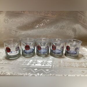 Toronto Blue Jays Tumblers Set of 5 Clear Glasses Collab Bacardi Rum Home Rum